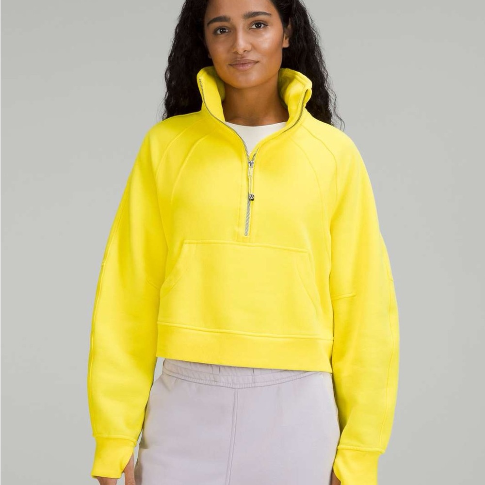 Lululemon cropped oversized scuba 1/2 zip size XS/S